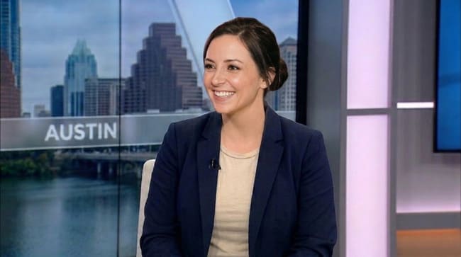 TV screenshot — Ashley interview