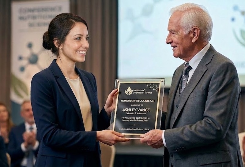 Ashley receiving honorary recognition